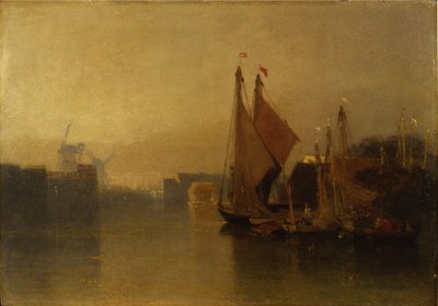 Uitzicht vanaf Yarmouth Bridge door John Sell Cotman